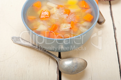 Traditional Italian minestrone soup