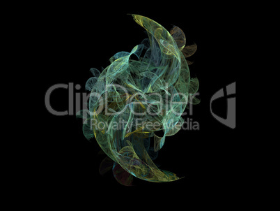 image of one Digital Fractal on Black Color
