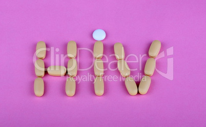 hiv therapy efavirenz on pink background