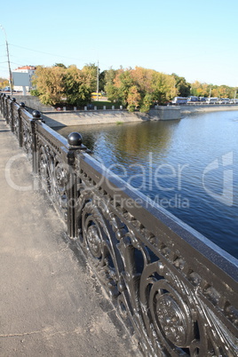 black fence at day