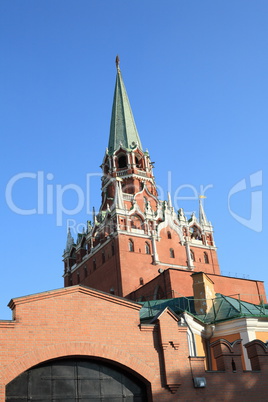 Kremlin tower on sky background