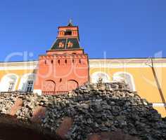 Kremlin tower on sky background