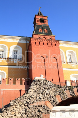 Kremlin tower on sky background