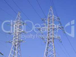 transmission equipment on blue sky