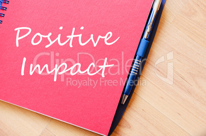 Positive impact write on notebook