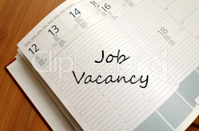 Job vacancy write on notebook