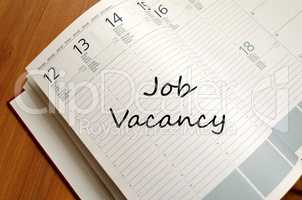 Job vacancy write on notebook