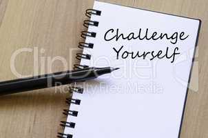 Challenge yourself write on notebook