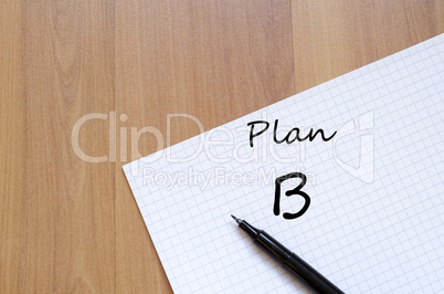 Plan b write on notebook