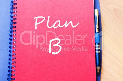 Plan b write on notebook