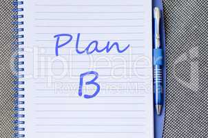Plan b write on notebook
