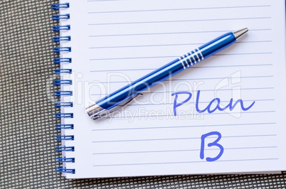 Plan b write on notebook