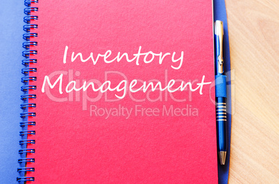 Inventory management write on notebook