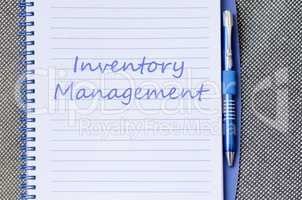 Inventory management write on notebook