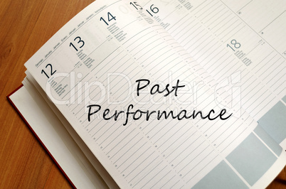 Past performance write on notebook