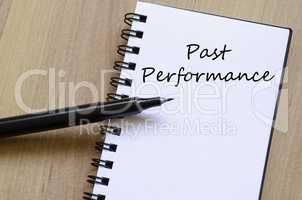 Past performance write on notebook