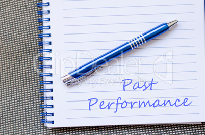 Past performance write on notebook