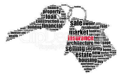 Insurance word cloud concept