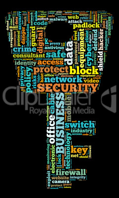 Security word cloud  illustration concept