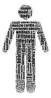 Word cloud related to health life