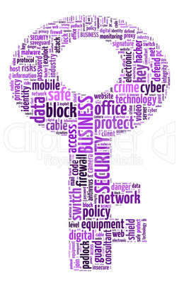 Security word cloud  illustration concept