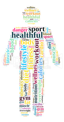 Word cloud related to health life