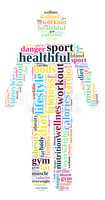 Word cloud related to health life