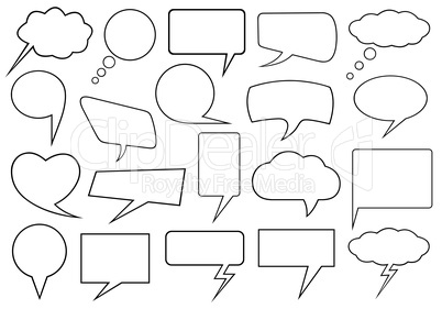 Set of different speech bubbles