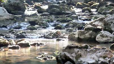 stream with stones nature scene
