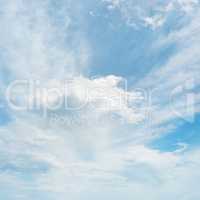 beautiful clouds in blue sky