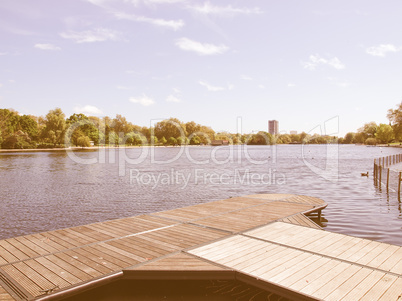 Serpentine lake, London vintage