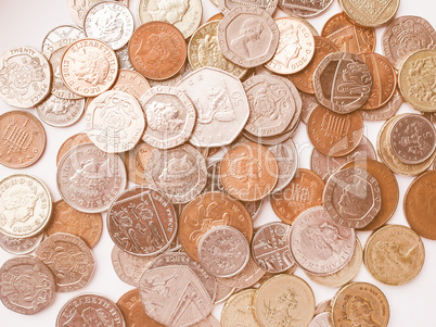 Pound coins vintage