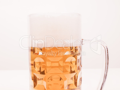 Lager beer glass vintage