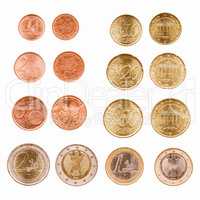 Euro coins vintage