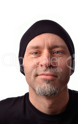 Man with a black beanie