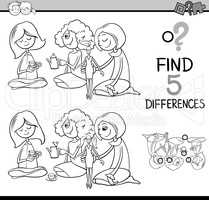 differences activity for coloring