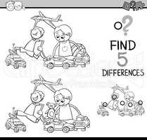 task of differences coloring book