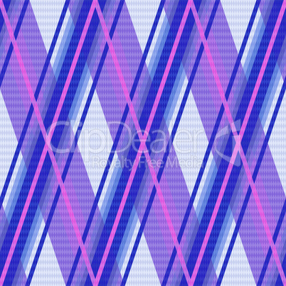 Seamless rhombic pattern in violet, blue and pink