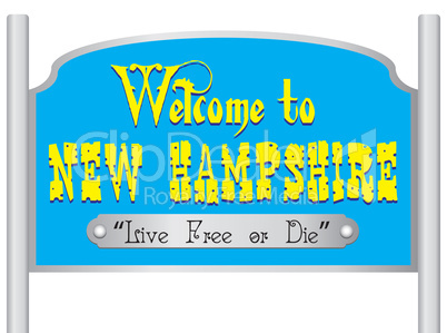 Welcome to new hampshire sign