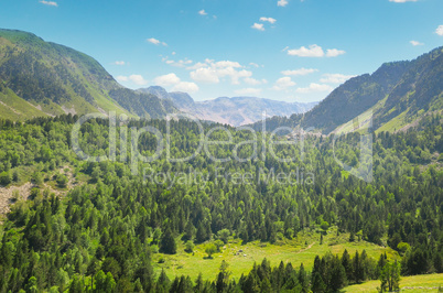 beautiful mountain landscape and sky