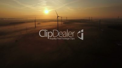 Windpark in der Morgensonne
