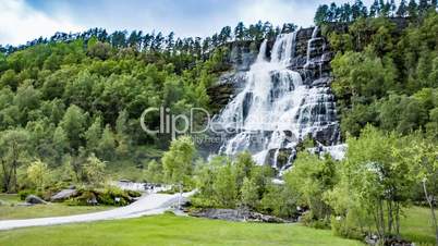 Tvindefossen waterfall , Norway