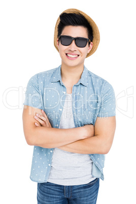 Young man smiling at camera