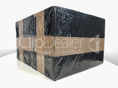 Black packet parcel