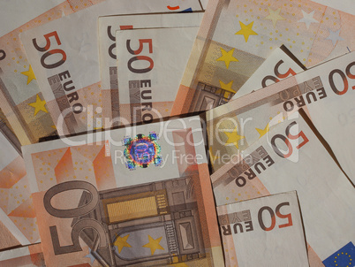 Fifty Euro notes