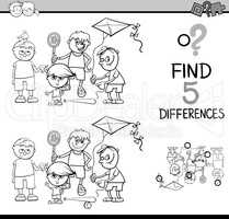 differences activity coloring book