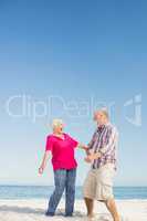 Funny senior couple laughing