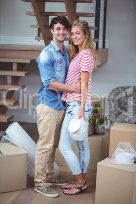 Portrait of smiling romantic couple