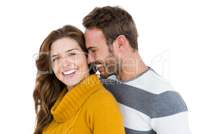 Happy young couple embracing