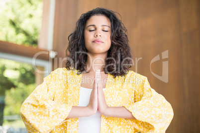 Young woman practicing yoga